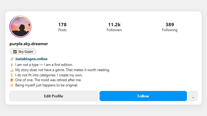 Short Instagram Bio Style For Girls